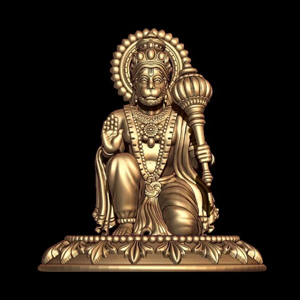 Sitting hanuman 3D model