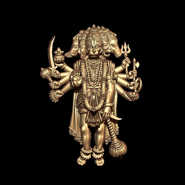 Panchamukhi 3D sculpture hanuman modern