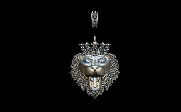 3D Lion Pendant Model