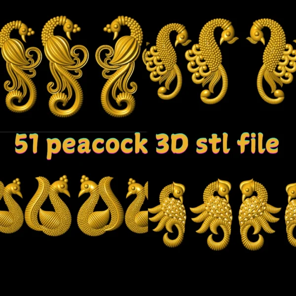 51 3D Peacock Model 3DM File