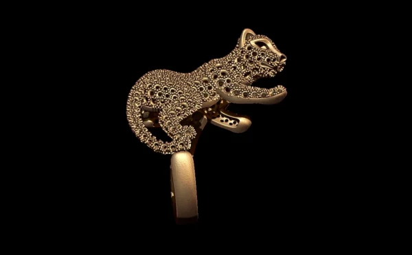 panther ring 3D model jewelry design Download